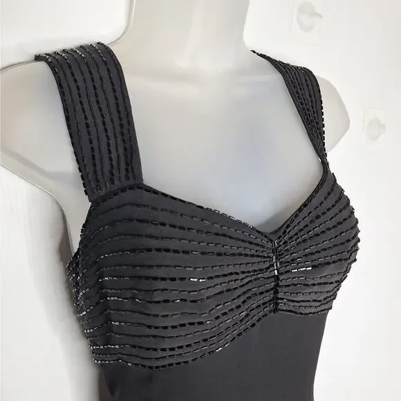 Vintage Y2K Beaded Babydoll Midi Dress Lace 4 Silk Coquette Goth Whimsygoth - Picture 2 of 11